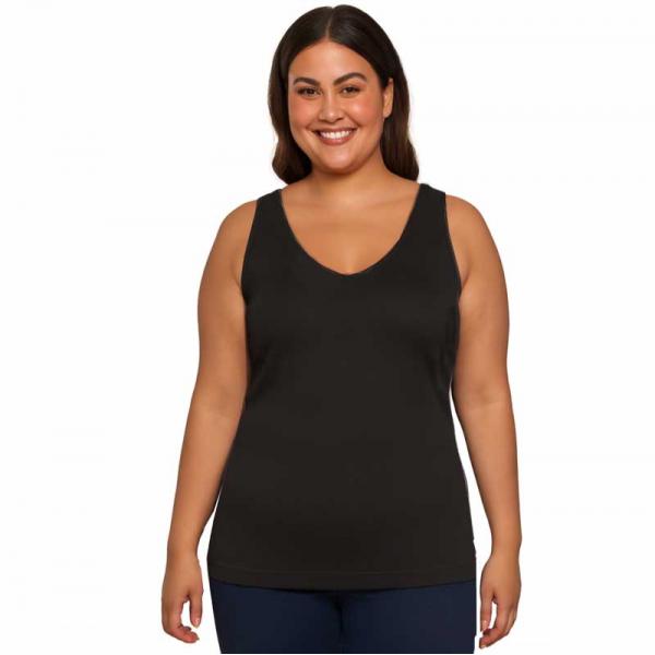 wholesale 6162 - Two Ways to Wear Smoothing Tank Tops 6162 - Black - L-XL