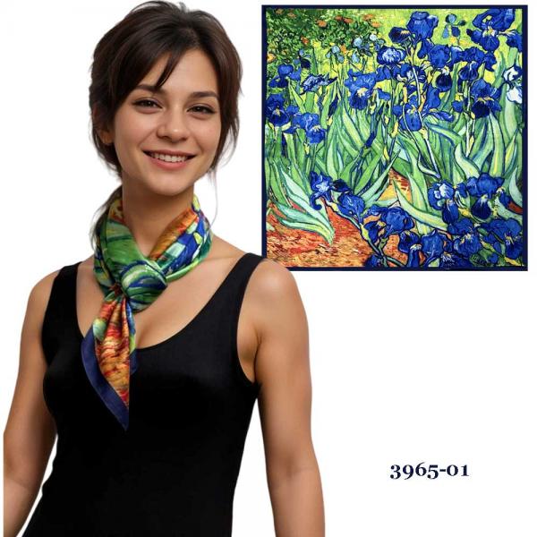 wholesale 3965 - Art Design Square Scarves #01 - 35