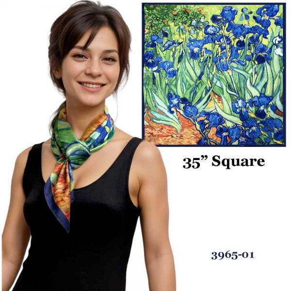 wholesale 3965 - Art Design Square Scarves #01 - 35