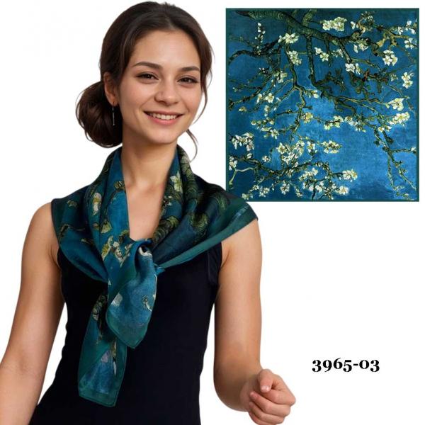 wholesale 3965 - Art Design Square Scarves #03 - 35