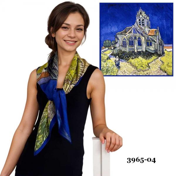 wholesale 3965 - Art Design Square Scarves #04 - 35