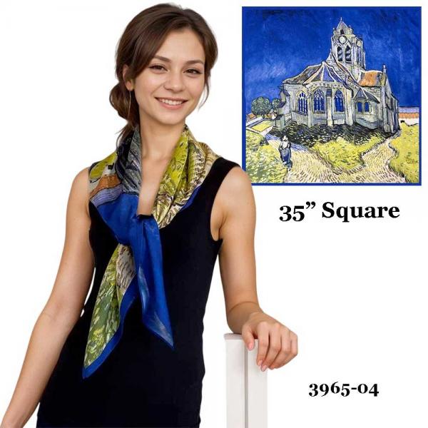 wholesale 3965 - Art Design Square Scarves #04 - 35