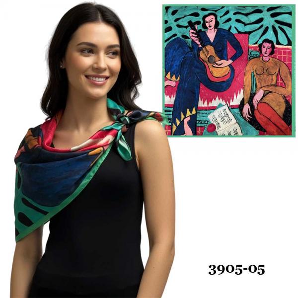 wholesale 3965 - Art Design Square Scarves #05 - 35