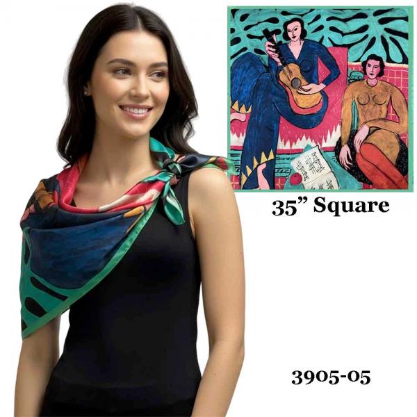 wholesale 3965 - Art Design Square Scarves #05 - 35