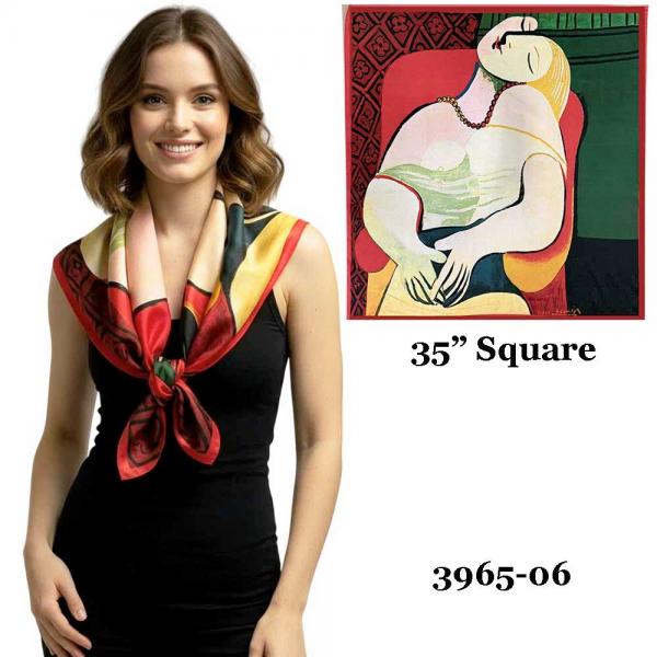 wholesale 3965 - Art Design Square Scarves #06 - 35