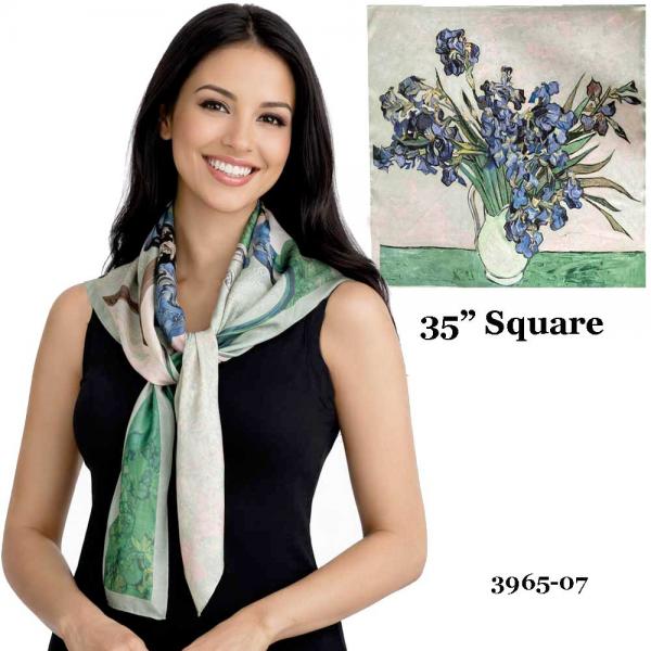 wholesale 3965 - Art Design Square Scarves #07 - 35