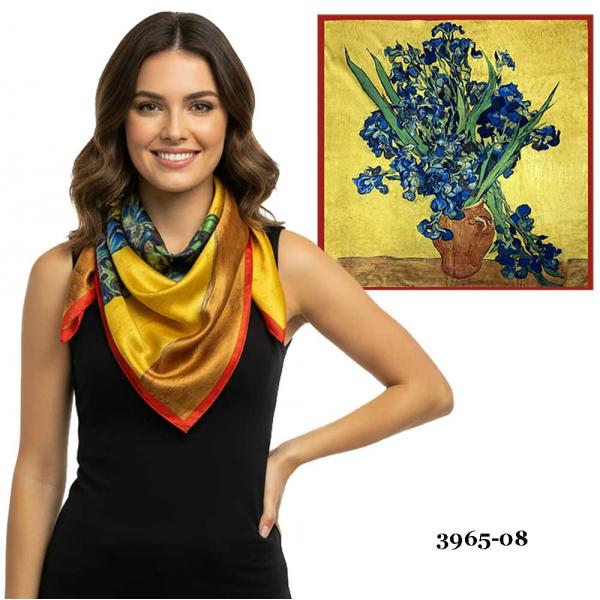 wholesale 3965 - Art Design Square Scarves #08 - 35