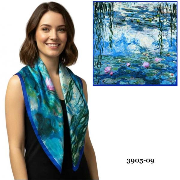 wholesale 3965 - Art Design Square Scarves #09 - 35