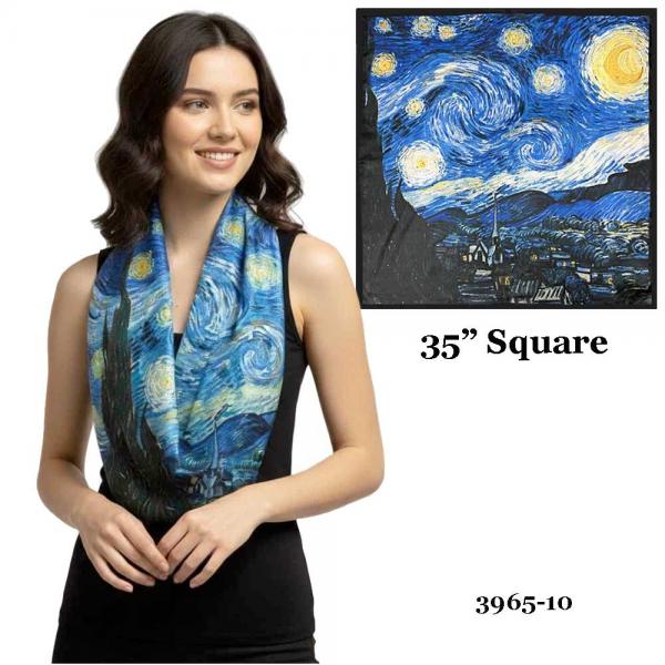 wholesale 3965 - Art Design Square Scarves #10 - 35