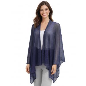 3868 - Mesh Knit Ruana #05 - Navy - 