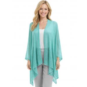 3868 - Mesh Knit Ruana #06 - Mint - 