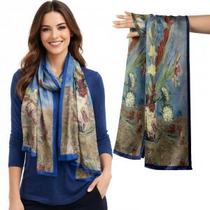 3978 - Double Layer Silk Satin Scarves #21 - 28