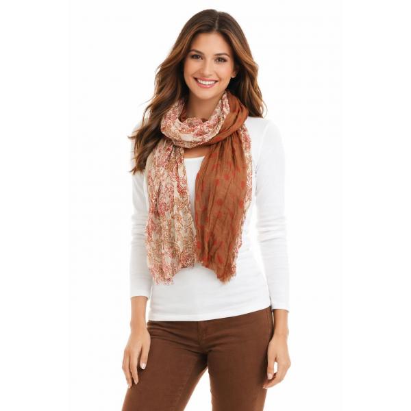 wholesale 3983 - Bohemian Style Scarves 1014 - Paisley-Polka Dot - Red
Bohemian Layer Scarve - 