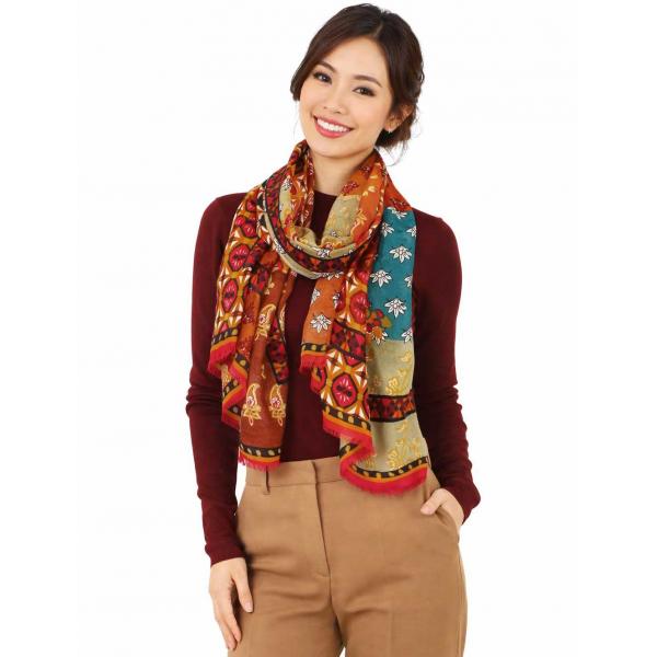 wholesale 3983 - Bohemian Style Scarves 9995 - #02 Brown<br>
Bohemian Wrap - 