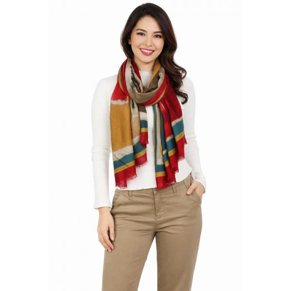 wholesale 3983 - Bohemian Style Scarves 9994 - #02<br>
Abstract Earthtone 
 - 