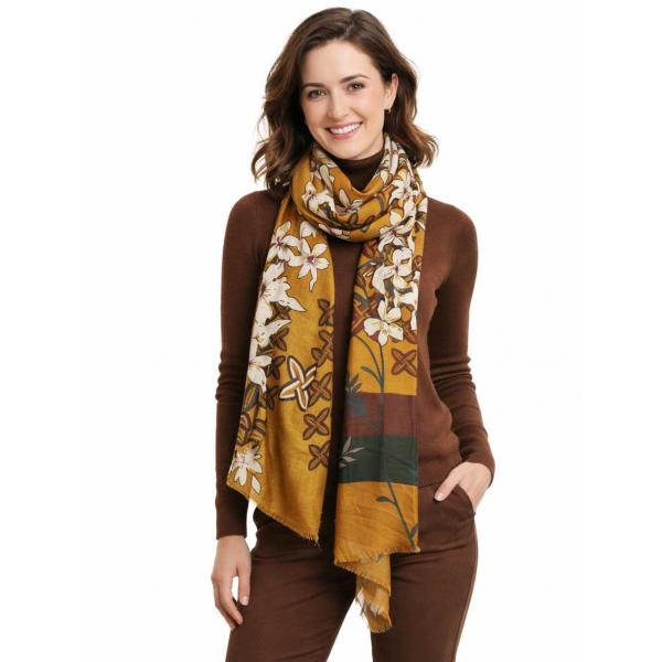 wholesale 3983 - Bohemian Style Scarves 1400-02 - Red Multi - 