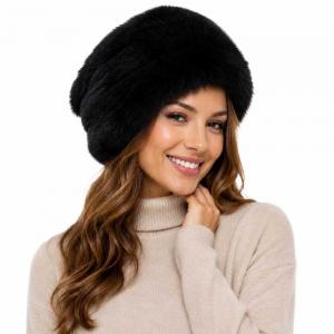 3987 - Faux Rabbit Hats Black - 