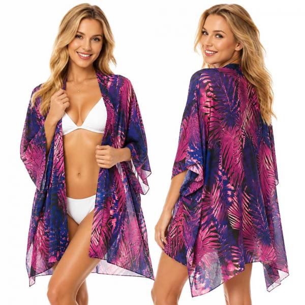 wholesale 3988 - Swim Suit Cover-Ups 10209 - Magenta <br>
Tropical Print  - 