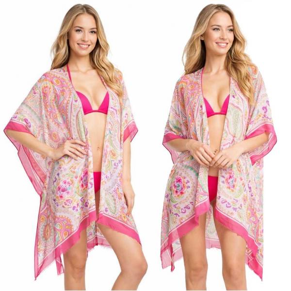 wholesale 3988 - Swim Suit Cover-Ups 2302 - Rose Paisley<br>
Silky Viscose  - 