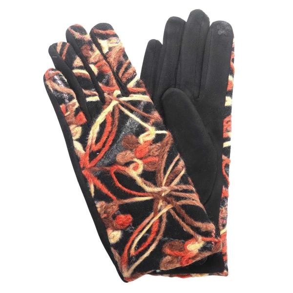 wholesale 3890 - Embroidered Gloves M1/03 - 
