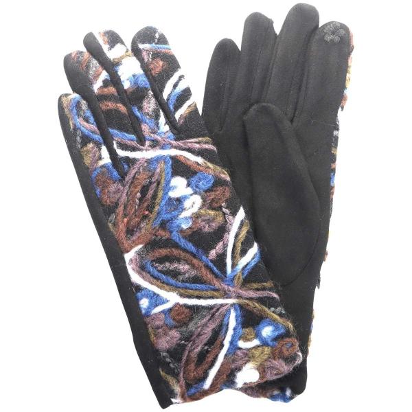 wholesale 3890 - Embroidered Gloves M1/01 - 