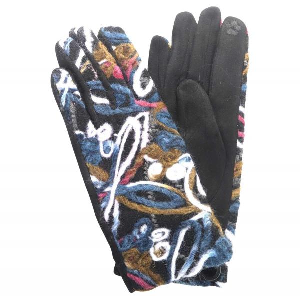 wholesale 3890 - Embroidered Gloves M1/05 - 