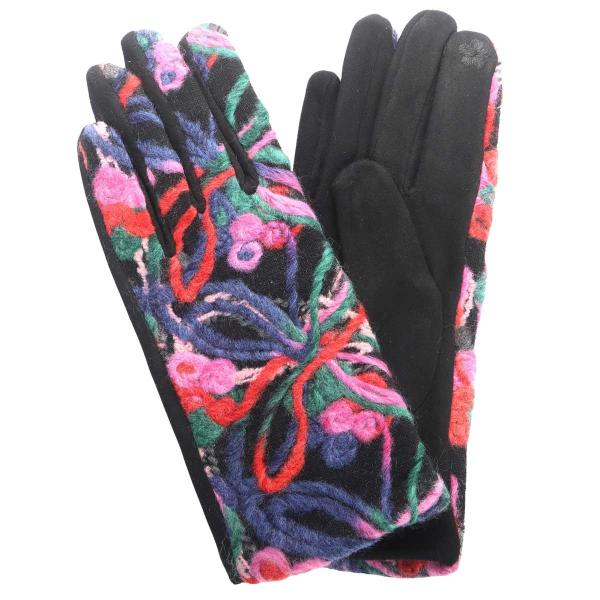 wholesale 3890 - Embroidered Gloves M1/06 - 