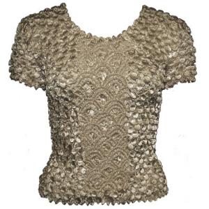 482 - Short Sleeve Coin Fishscale Tops Granite - One Size Fits Most