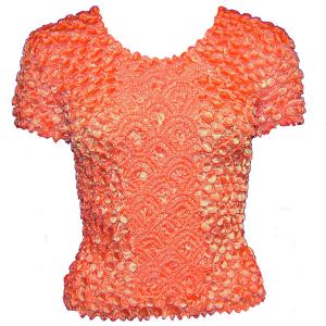 482 - Short Sleeve Coin Fishscale Tops Salmon - One Size Fits Most