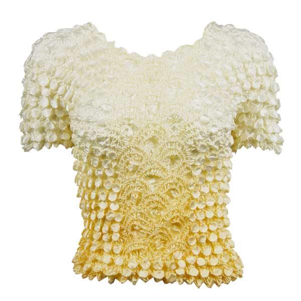 Wholesale 482 - Short Sleeve Coin Fishscale Tops Two-Tone Yellow - One Size Fits Most