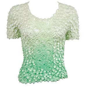 482 - Short Sleeve Coin Fishscale Tops Variegated Mint - One Size Fits Most