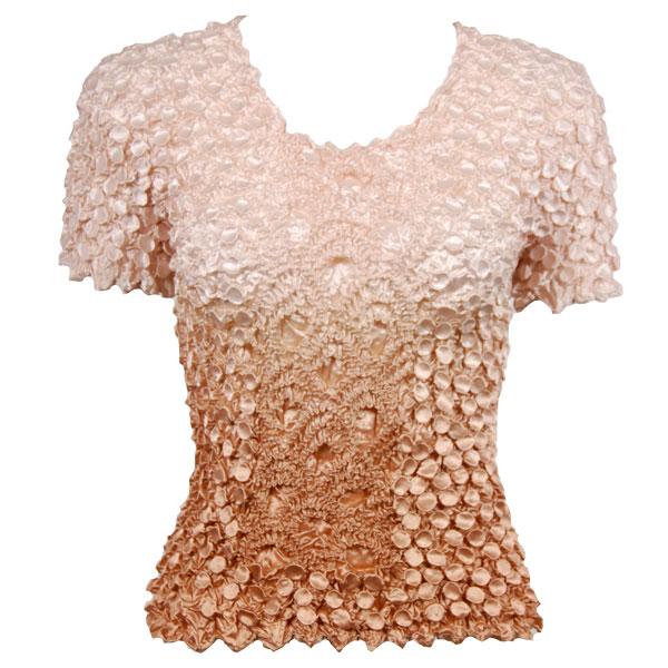 Wholesale 482 - Short Sleeve Coin Fishscale Tops Variegated Taupe - One Size Fits Most