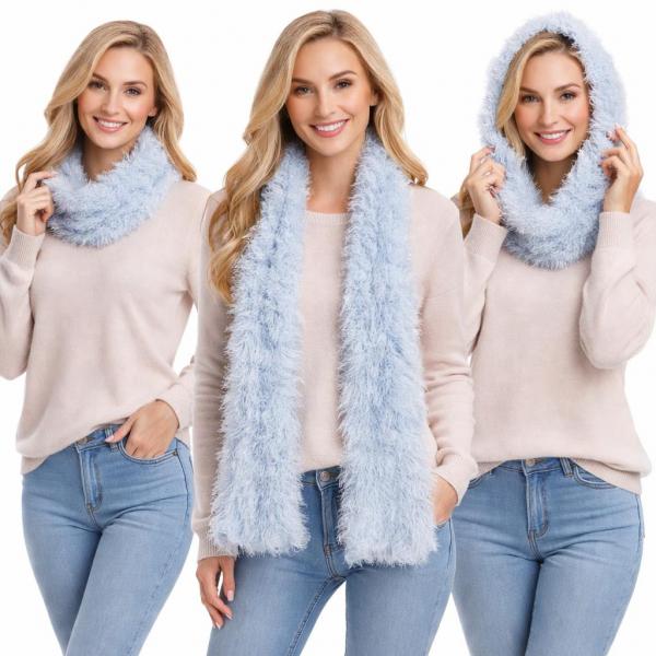 #49  Original Korean Moa Boa Magic Scarves  Baby Blue  - 