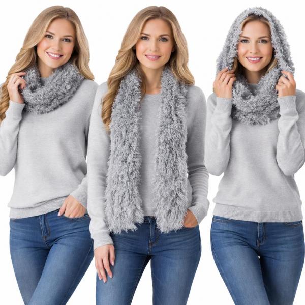#49  Original Korean Moa Boa Magic Scarves  Silver  - 