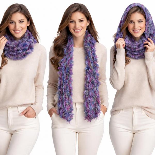 #49  Original Korean Moa Boa Magic Scarves  Multi Periwinkle  - 