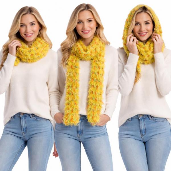 #49  Original Korean Moa Boa Magic Scarves  Multi Citrus Blend  - 