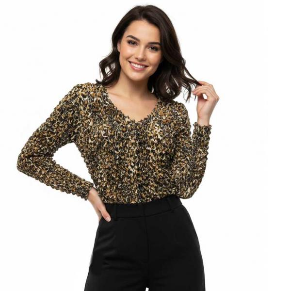wholesale 505 -  Popcorn Style - Collarless Cardigans Leopard - One Size Fits Most