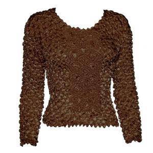 Wholesale 597 - Long Sleeve Coin Fishscale Tops Java - One Size Fits Most