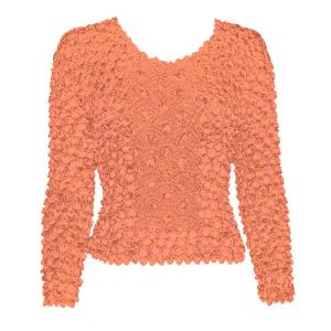 597 - Long Sleeve Coin Fishscale Tops Salmon - One Size Fits Most