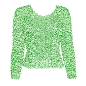 597 - Long Sleeve Coin Fishscale Tops Vivid Mint - One Size Fits Most