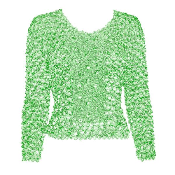 Wholesale 597 - Long Sleeve Coin Fishscale Tops Vivid Mint - One Size Fits Most