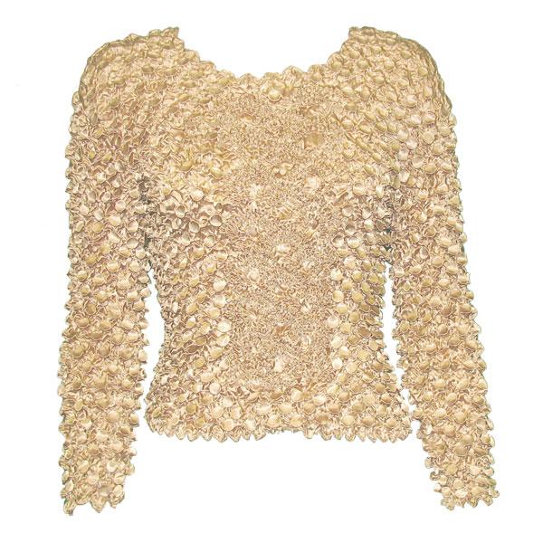 Wholesale 597 - Long Sleeve Coin Fishscale Tops Light Peach Coin Fishscale - Long Sleeve - One Size Fits Most