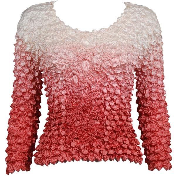Wholesale 597 - Long Sleeve Coin Fishscale Tops Variegated Coral Coin Fishscale - Long Sleeve - One Size Fits Most