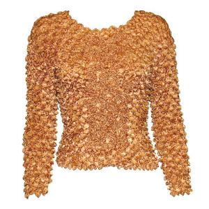 597 - Long Sleeve Coin Fishscale Tops Butterscotch - One Size Fits Most