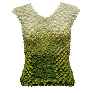 606 - Coin Fishscale - Sleeveless Variegated Olive - One Size Fits Most
