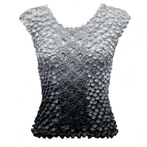 606 - Coin Fishscale - Sleeveless Variegated Grey - One Size Fits Most