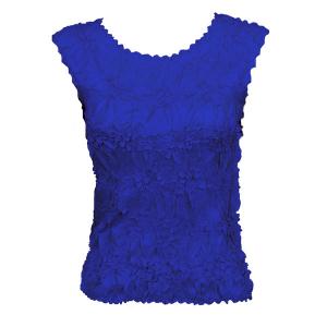 647 - Sleeveless Origami Tops Solid Royal - One Size Fits Most