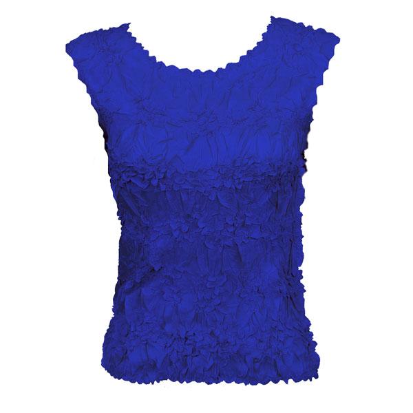 Wholesale 647 - Sleeveless Origami Tops Solid Royal - One Size Fits Most