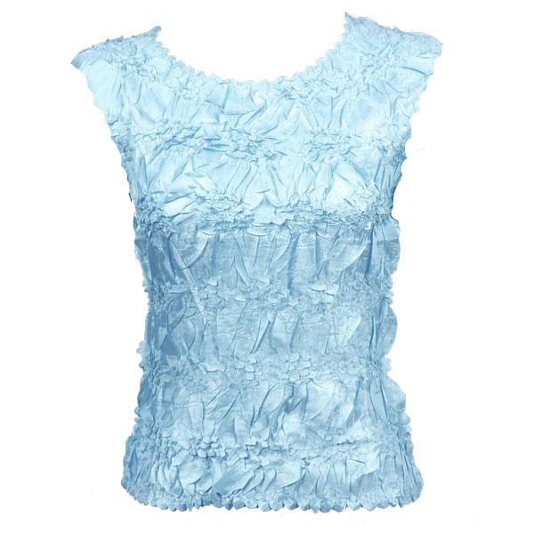 Wholesale 647 - Sleeveless Origami Tops Solid Light Blue<br>
Sleeveless Origami Top - One Size Fits Most