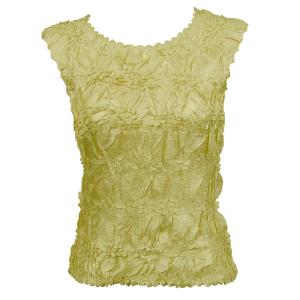 647 - Sleeveless Origami Tops Solid Lemon - Queen Size Fits (XL-2X)